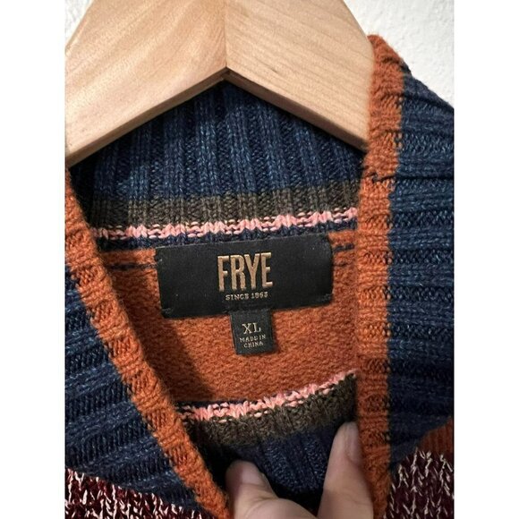 Women's Frye Multicolor Turtleneck Sweater Size XL [EXCELLENT] - Picture 2 of 4